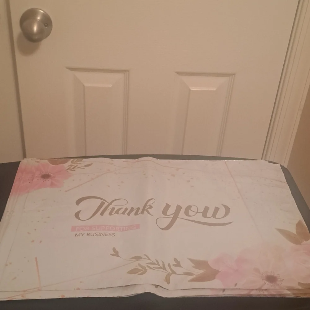 15 ct Flower 14.5×19 Thank You Poly Mailers